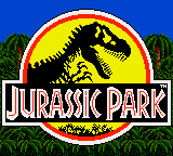 Jurassic Park title screen for Sega Game Gear